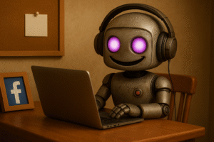 My AI Robot Friend does Facebook